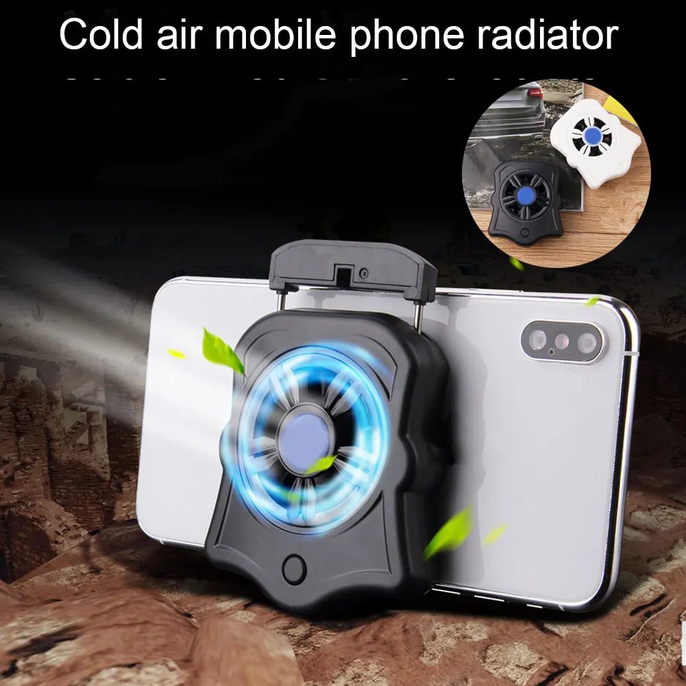 

Mobile Phone Cooler Cooling Fan Holder Stand Anti-slip Portable Heat Sink for Gaming ALS88
