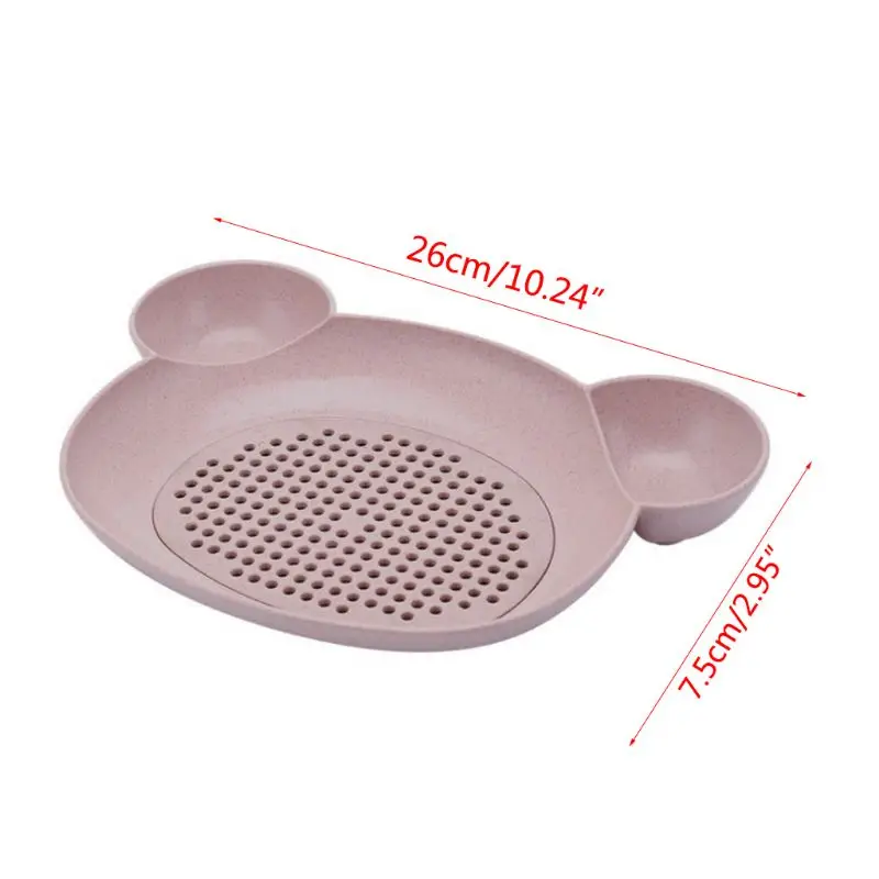 Hot Sell Pet Hollow Plate Catnip Cat Mint Bait Bowl Oblique Mouth Dog Double Bowls