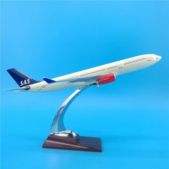 

32cm Scandinavian Airlines A330 Resin Airplane Model Gift Decoration SAS Airlines Diecast Aircraft Model Scale Kit Toy for Child