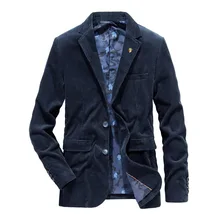 Blazer en coton côtelé pour homme, vêtement d'extérieur, décontracté, à la mode, automne hiver, MY155 