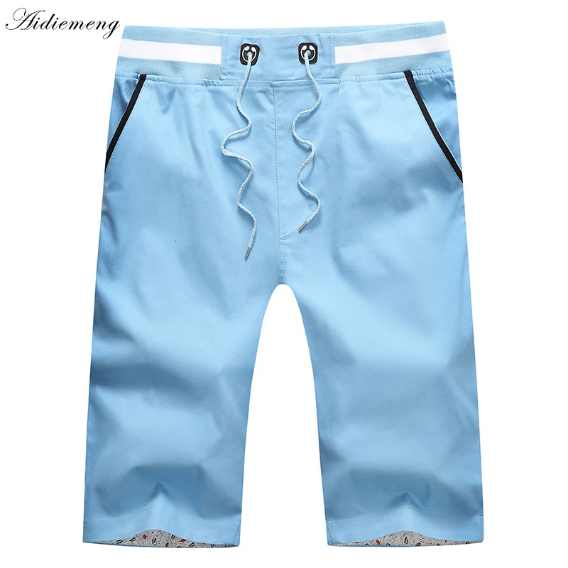 

Shorts Men Casual Men Short Breathable High Quality Cotton Drawstring Bermuda Masculina Beach Short Knee Length Board Short