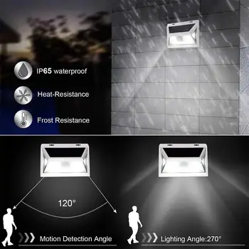 

Motion Sensor Eco-Friendly Outdoor Solar Light Security Waterproof Durable Street Lamp Wall Light Walkway Lights 74 COB