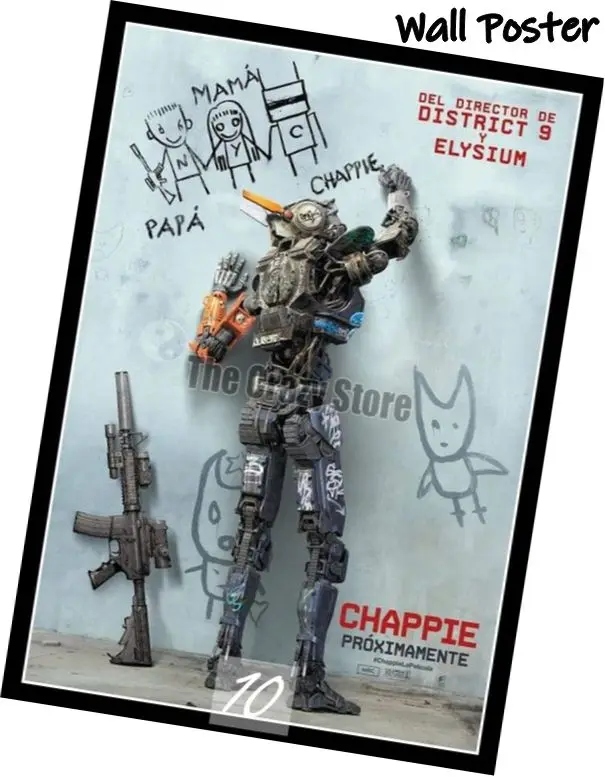 Chappie классический фильм белая крафт-бумага картина художественный Принт плакат Настенная картина для домашнего декора 42X30 см - Цвет: Белый