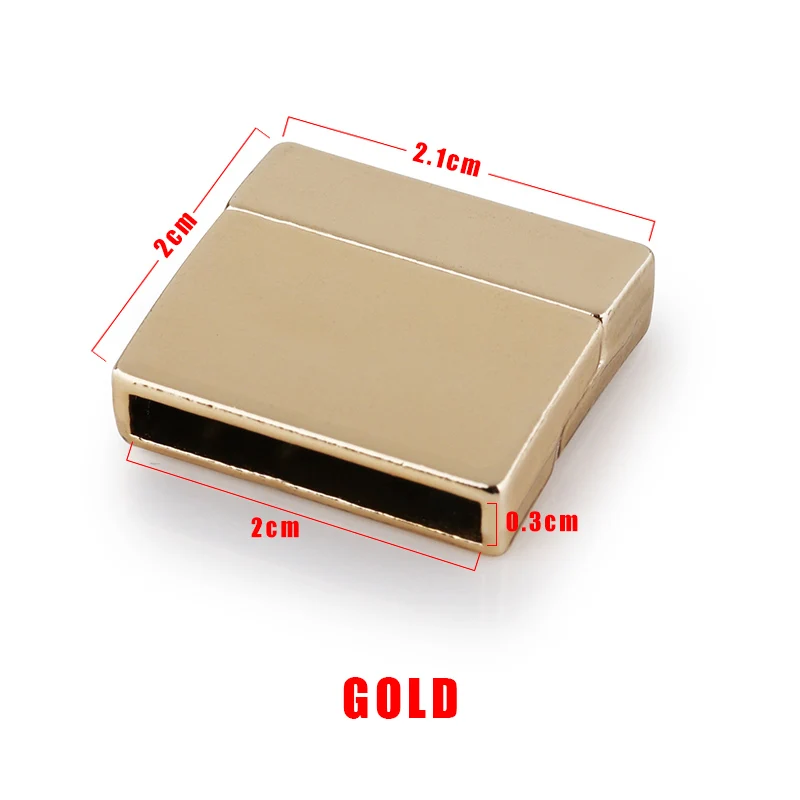 2.0cm gold ZG 20*20 мм сильные магнитные замочки дизайн кожаный браслет соединение Золото Серебро DIY ювелирных изделий Изготовление - Цвет: 2.0cm gold