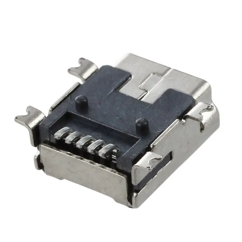 Замена мини Тип usb B Женский 5 Pin держатель для печатной платы Джек Зарядное устройство Разъем 10 шт