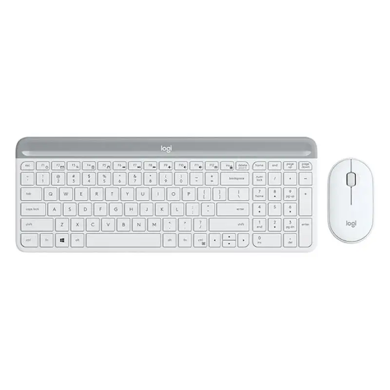 Белый Мышь для клавиатуры lotech MK470 Combo Беспроводная USB Nano 2,4 GHz 1000 dpi оптическая 108 клавиша клавиатура и мышь комплект - Цвет: Белый