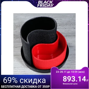 

A set of flower pots "Drop" 2 pcs, silk, black-red, 0.7 l / 1.3 l