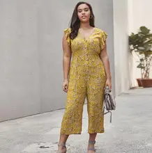 Women Jumpsuits Rompers Summer Casual Print V-neck Pocket Overalls Jumpsuit Short Sleeve Wide Leg Loose Jumpsuit big size CL160 Women Jumpsuits Rompers Summer Casual Print V-neck Pocket Overalls Jumpsuit Short Sleeve Wide Leg Loose Jumpsuit big size CL160