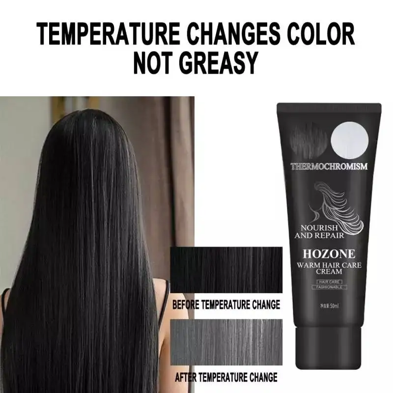 50ML Magical Thermochromic Color Cream grey purple green blue Hair Dye Semi Permanent Paint for hair Styling Tools | Красота и