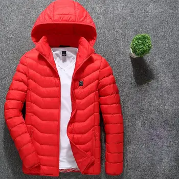 

Heated Jackets Vest Down Cotton Mens Women Outdoor Coat USB Electric Heating Hooded Winter Thermal Warmer Jackets High Quality