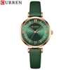 CURREN New Leather Watch Women Watches Ladies Creative Quartz Bracelet Wristwatches Female Waterproof Clock Relogio Feminino