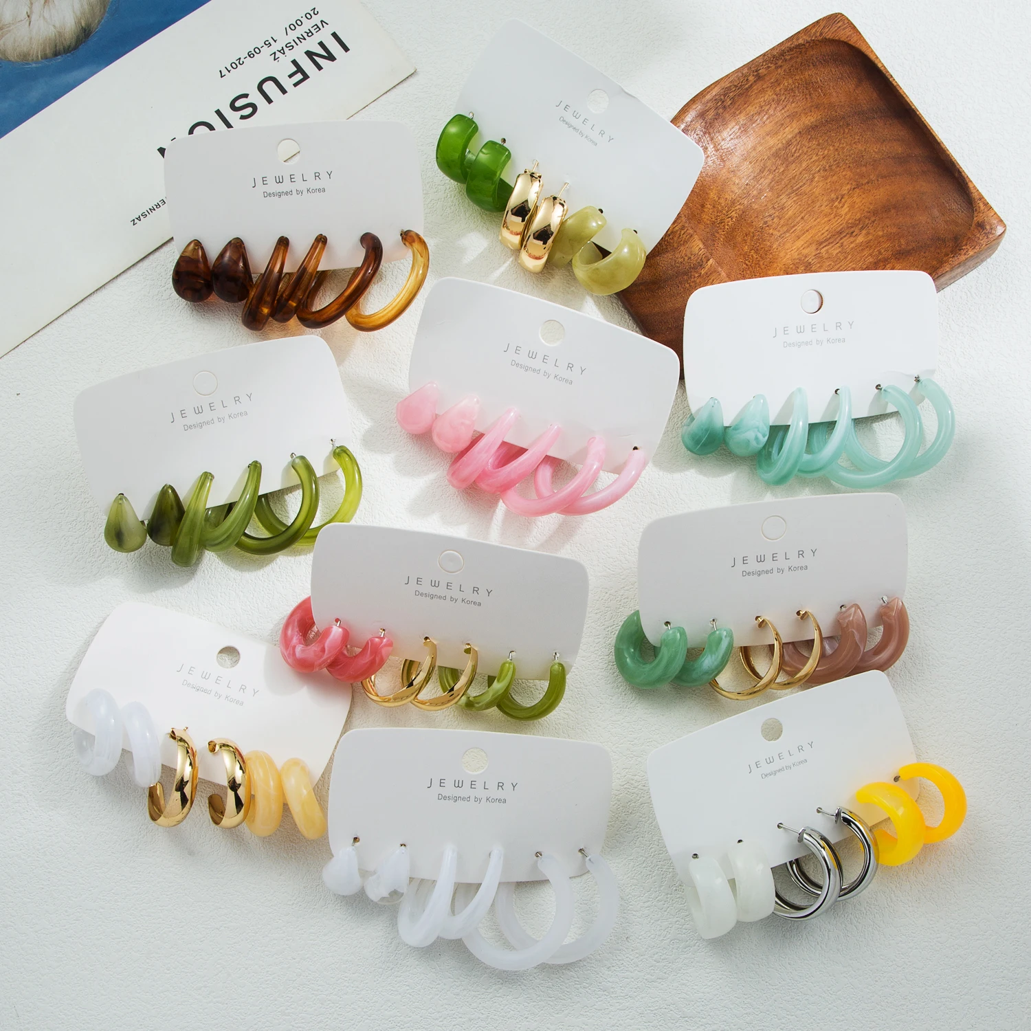 Cute Acrylic Earrings Set,For Women Girls