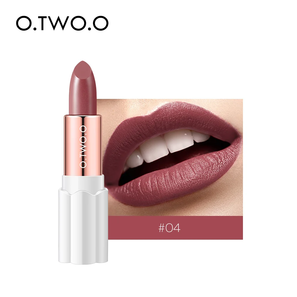 12 Colors Nourishing Smooth Velvet Lipstick Waterproof Matte Lip Stick Sexy Red Lip Makeup Beauty Fashion Lip Balm Cosmetic - Color: 04