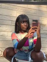 Peluca de Bob corto recta de máquina completa con flequillo negro Natural brasileño Remy pelucas de cabello humano 150% densidad media Ratio Bob peluca