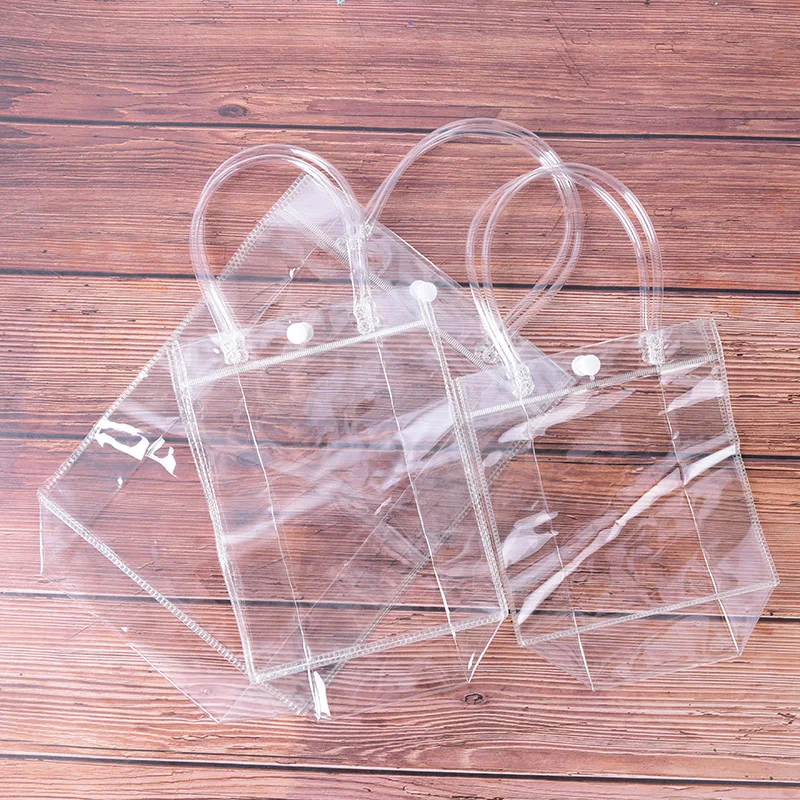 

3Sizes Women Transparent Clear Makeup Bags Travel PVC Cosmetic Bag Bath Wash Make Up Tote Handbags Case