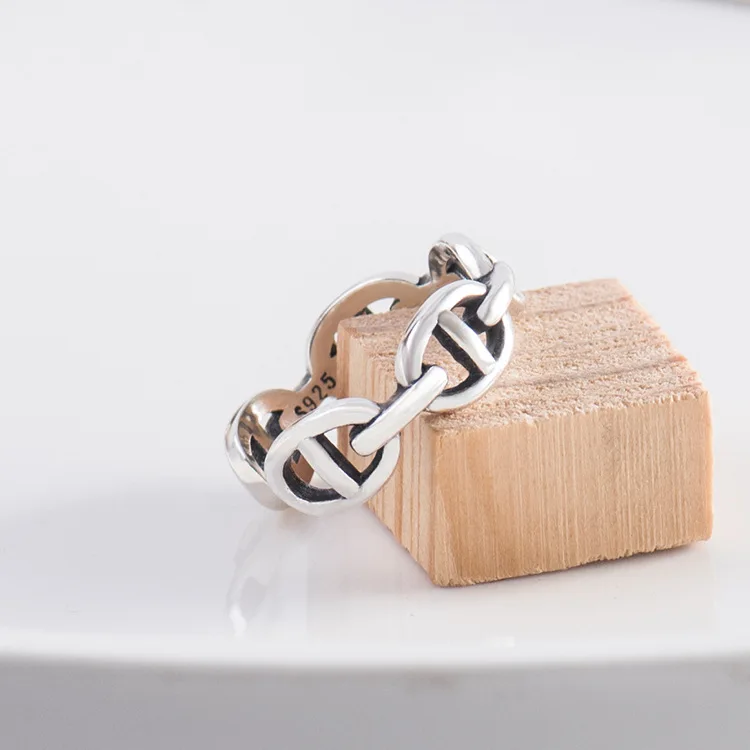 925 стерлингового серебра кольца для женщин цепочка регулируемый тайское