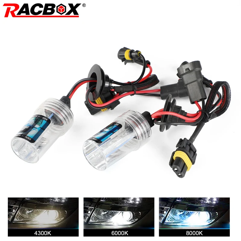 RACBOX 55 Вт HID ксеноновая лампа 12 В для преобразования фар H1 H3 H4 1 H7 H8/H9/H11 HB3 HB4 9005 9006 4300k