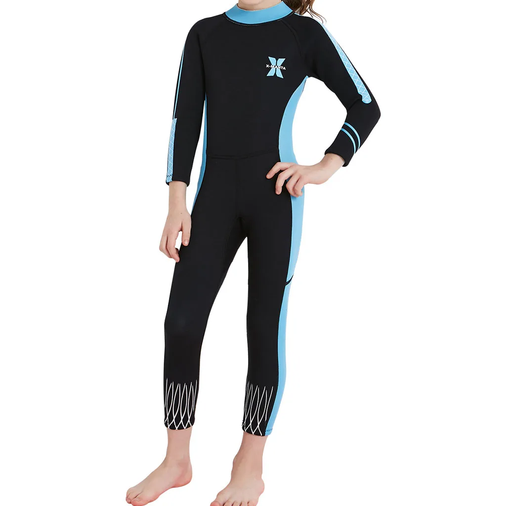 2.5MM Neoprene Wetsuits Kids Swimwears Diving Suits Long Sleeves One Pieces Full Body Wetsuit Surfing Swimwear Diving Suits 