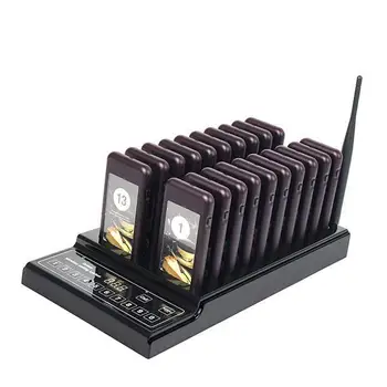 

20 Channels Restaurant Pager Waiter Calling System Wireless Paging Queue System for Restaurant Coffee Shop Queuing System