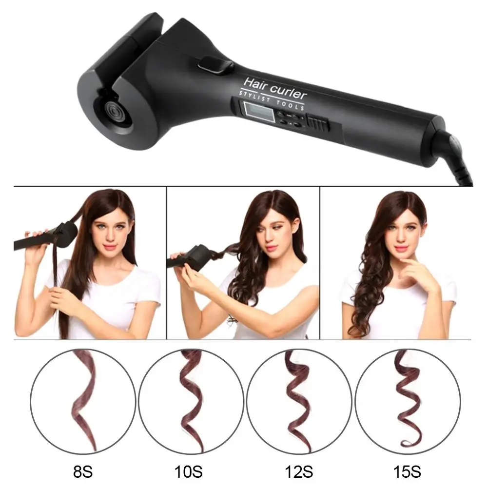 

Hand-held Automatic Hair Steam Curling Anti-scalding Anti-electric High-speed Heating System LCD Display Hair Styling Machine