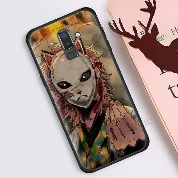 B01 Чехол Kimetsu No Yaiba для samsung Galaxy J8 J6 J4 A6 A7 A8 A9 Plus M10 M20 M30 S M40 силиконовый черный фон - Цвет: B01