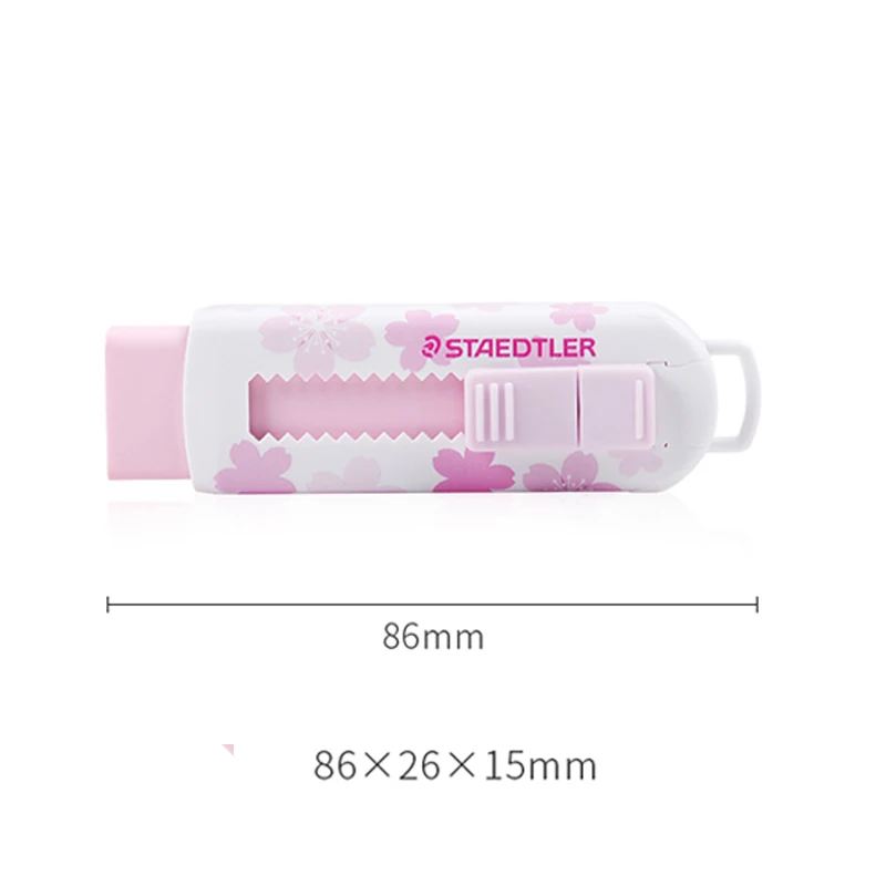 Pencil Eraser 1pcs STAEDTLER Retractable Pushable Rubber 525 Cherry Blossom Limited Drawing Sketch Design