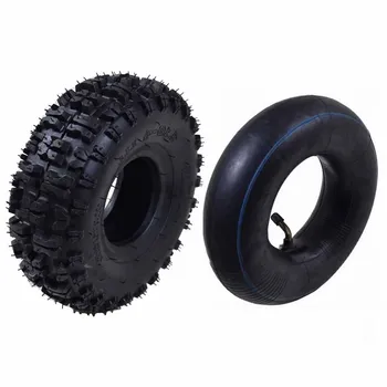 

1 Set Genuine 3.50/4.10-4" Tyre & Inner Tube for Mini Pocket ATV QUAD Bike 47cc 49cc Riding Lawn Mower Garden Tractor Turf