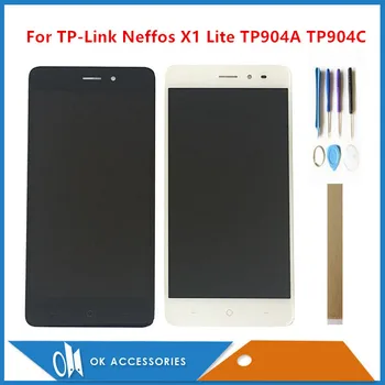 

5.0" For TP-Link Neffos X1 Lite TP904A TP904C LCD Display With Touch Screen Glass Sensor Digitizer White Black With Tools Tape