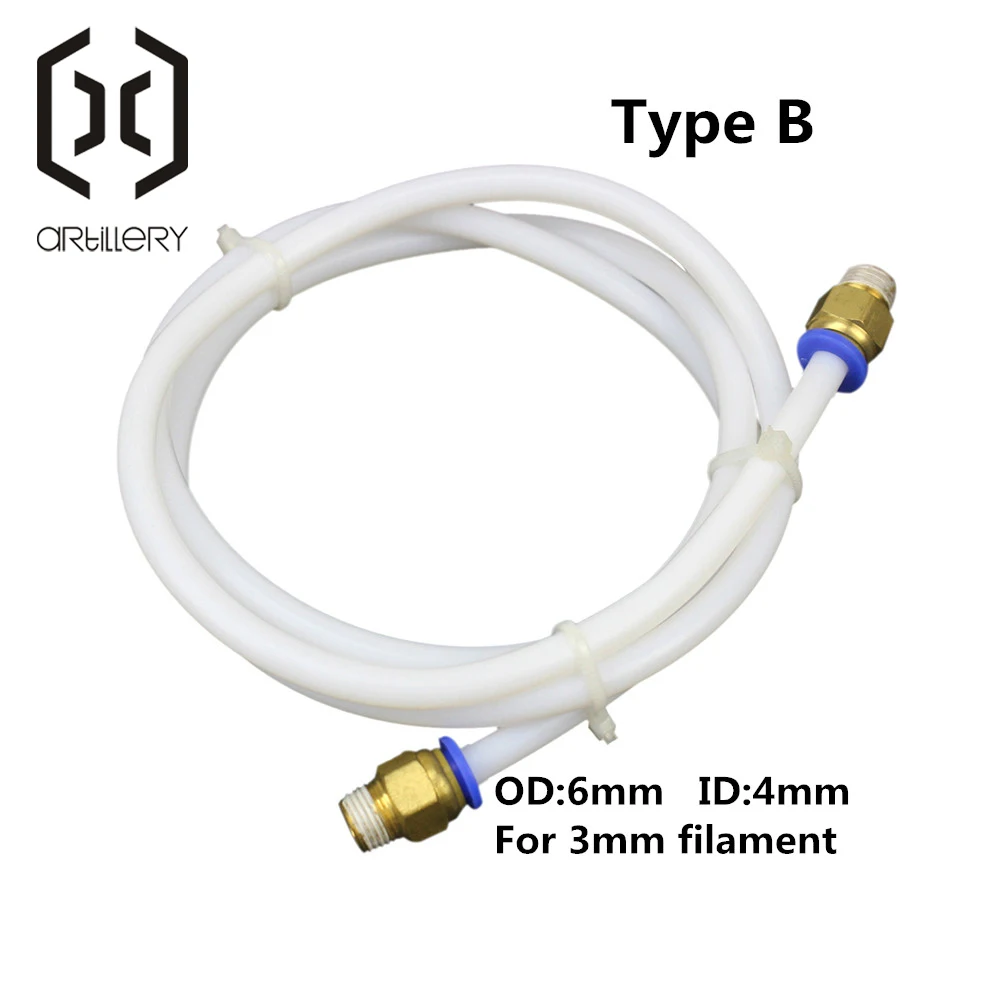 Части 3D принтеров 1 м PTFE тефлоновая труба соединители J-head Hotend для V5 V6 1,75 мм 3,0 мм нить Bowden длинная экструдер часть