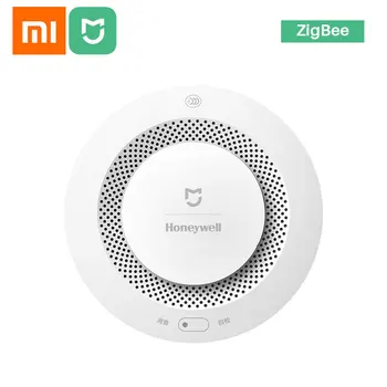 

Xiaomi Mijia Honeywell Fire Alarm Smoke Detector Sensor Audible Visual Alarm Notication Work With Mi Home APP By Phone