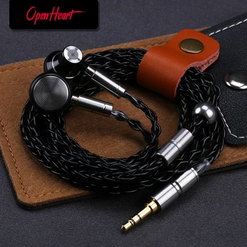 OPENHEART-유선 이어폰 클리어 디테일 사운드 메탈 헤드셋, mmcx 플랫 헤드폰 HiFi 이어 버드, 고품질 내구성, 개성