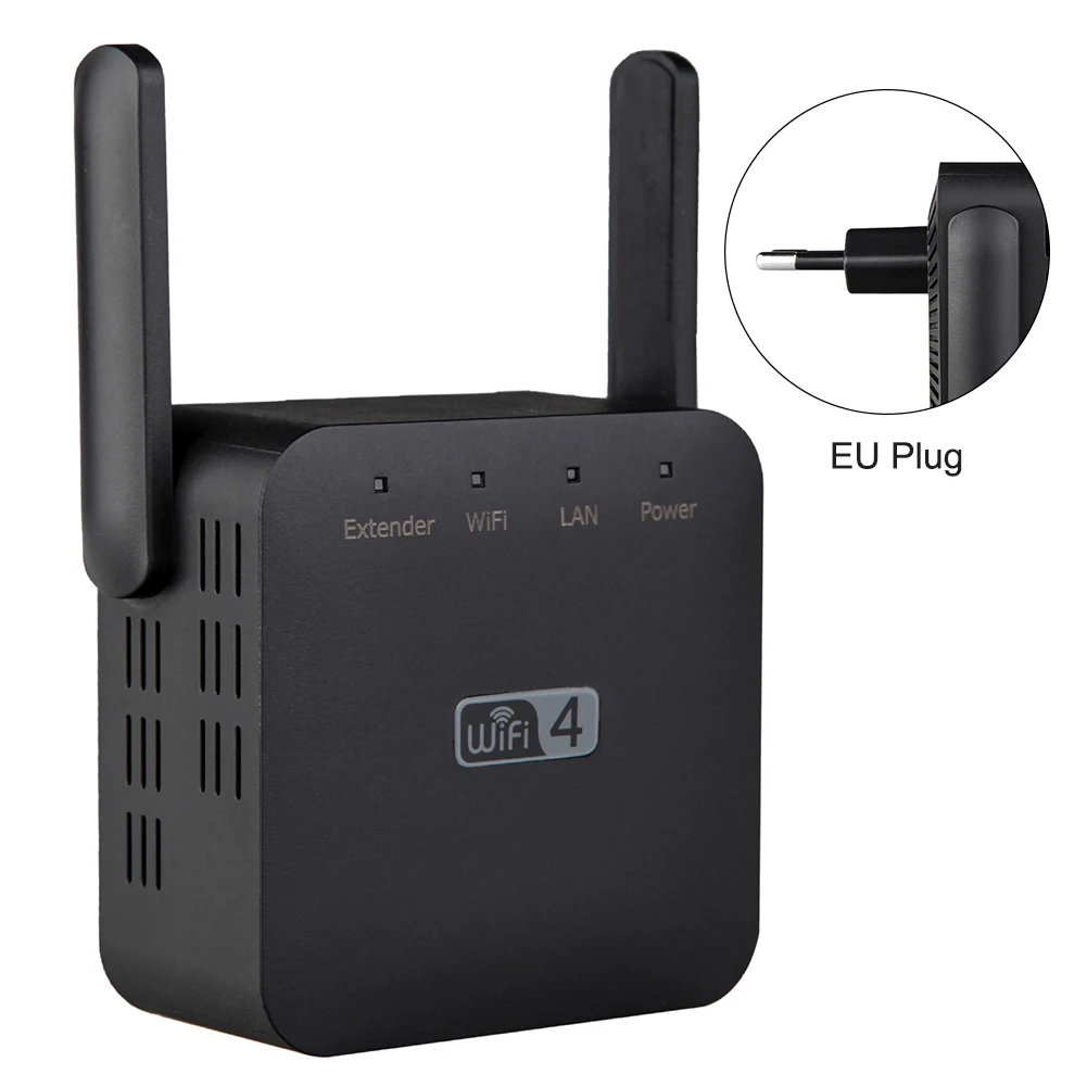 300Mbps Hotel Universal Signal Amplifier High Speed Home Office Range Extender Plug And Play Wireless Repeater 2.4G With Antenna