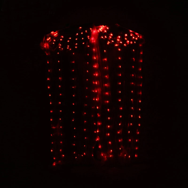 Tribal Belly Dance Led Light Fan Veil Silk Costume Accessories Veils Dance Fans 1 Pair
