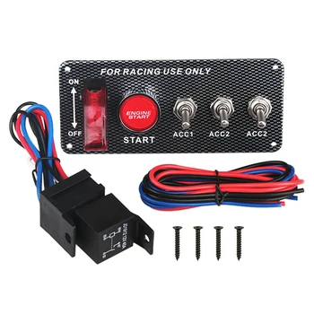 

2/4/5 Gang Switch Panel Car Switch Ignition Engine Panel Switching Start Push Racing Car Button Toggle Accessories 12V