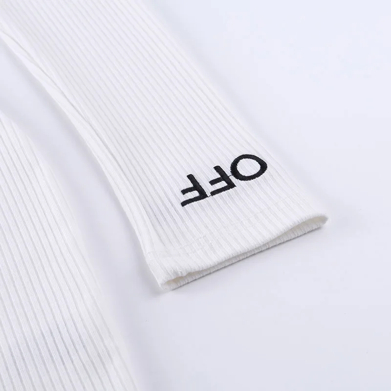 Fashion street party word shoulder sexy tube top dress casual solid color letter embroidery slim female skirt