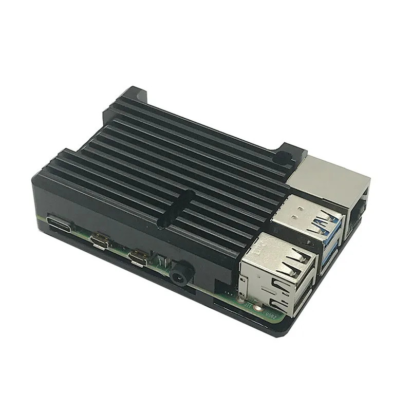 Металлический корпус для Raspberry Pi 4 Model B бронированный Алюминиевый Чехол черный