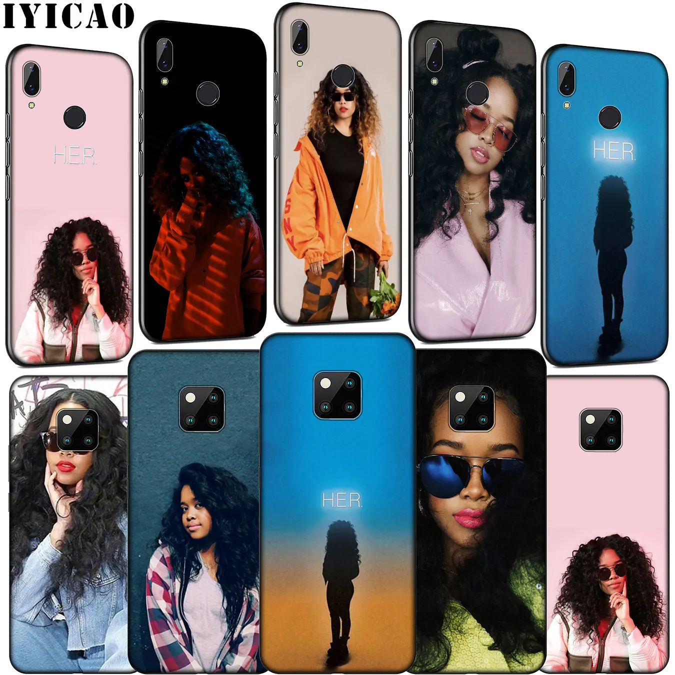 IYICAO Singer H.E.R Gabi Wilson Мягкий силиконовый чехол для телефона Huawei Mate 30 20 10 Pro Black Nova 5i 4 3 3i