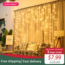 JSEX СВЕТОДИОДНЫЙ шторы Фея светильник рождественские свитеры с светильник уличный сделка светильник строка светильник s3x2/3x3/3x1/6x3New год праздник, украшения для дома