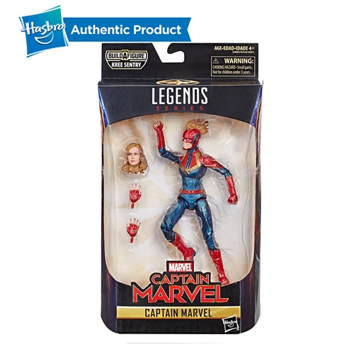 Captain Marvel Hasbro Marvel Comics 80th anniversary Legends Series масштабная винтажная Коллекционная Фигурка Капитана Америки в стиле комиксов - Цвет: Captain Marvel