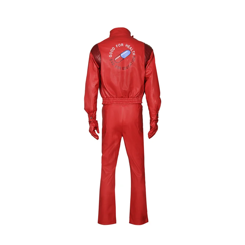 Shotaro kaneda-大人のコスプレコートパンツ,赤,PUレザージャケット