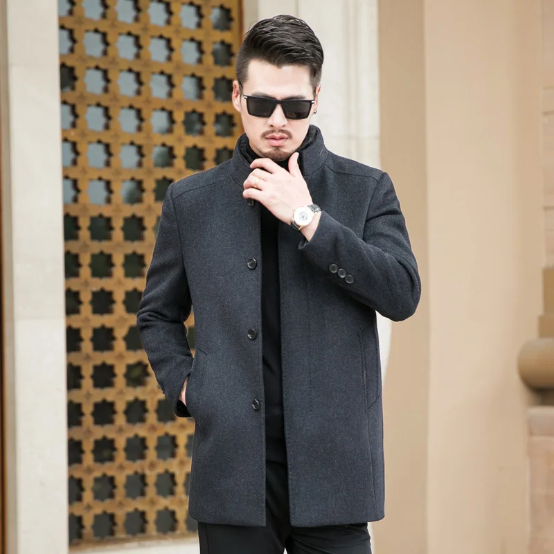 plus 8XL 7XL 2 in 1 Winter Men Coat Fashion Brand Clothing Fleece Lined Thick Warm Woolen Overcoat Male Wool Blend Men's | Мужская