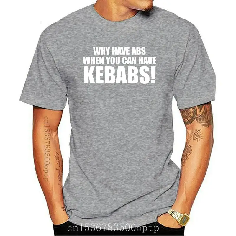 Новая мужская футболка ABS KEBABS черная забавная печатная комедия Девичья шутка топ