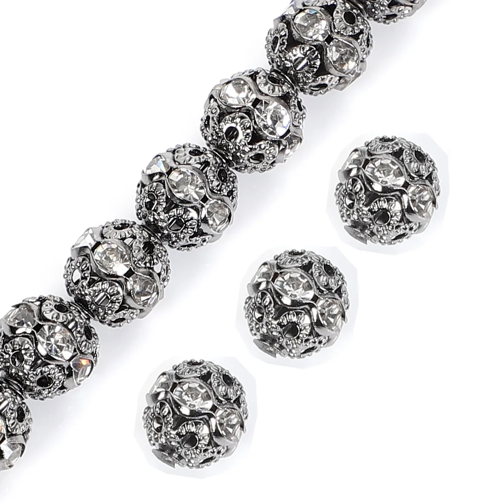 20Pcs Mixed Color Round Rhinestone Rondelles Crystal Balls Beads 6/8mm Spacer Beads For Jewelry Making DIY Bracelets Accessories crystal beads loose stone beads spacer beads ball beads crystal glass beads loose beads stone beads beads for jewelry making