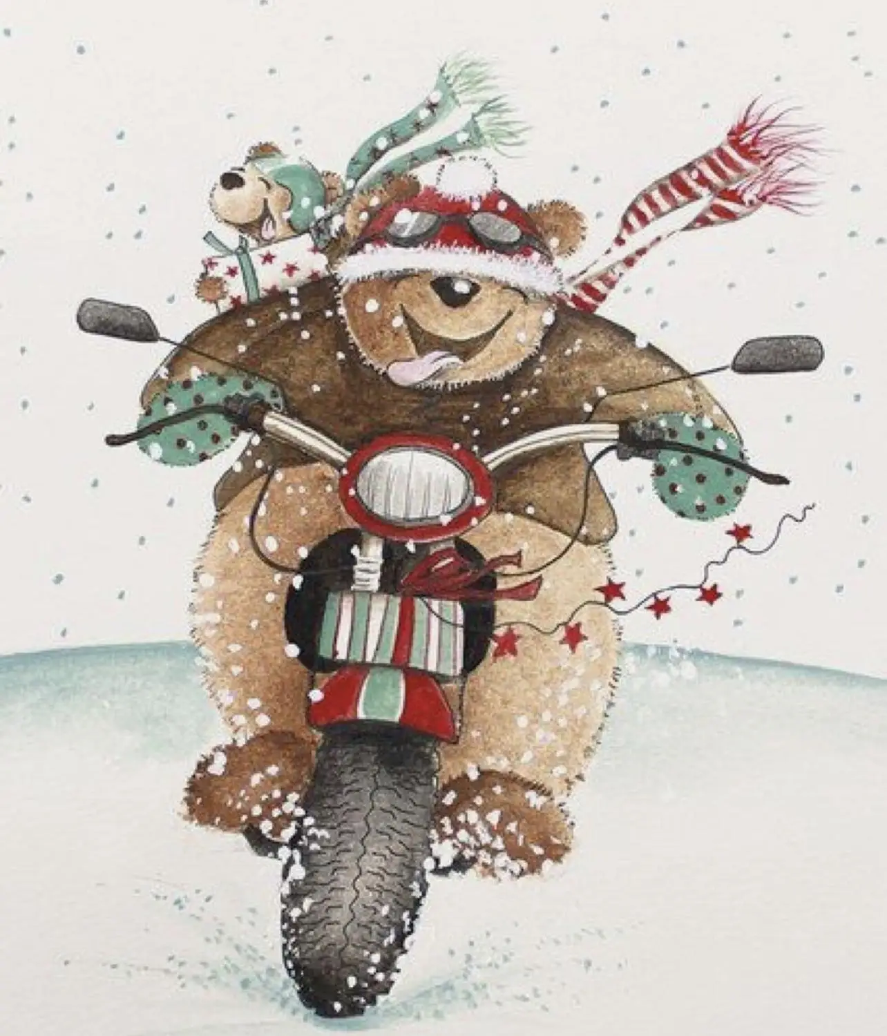 10x8 Little bear rides a motorcycle Transparent Clear Stamps for Scrapbooking DIY Card Making Cutting Crafts Stencil | Дом и сад