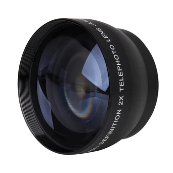 

52mm 2X nification Telephoto Lens for Nikon AF-S 18-55mm 55-200mm Lens Camera