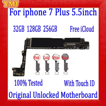 

With Touch ID for IPhone 7 Plus motherboard Factory unlocked for iphone 7 Plus 5.5ich With IOS System logic board 100% original