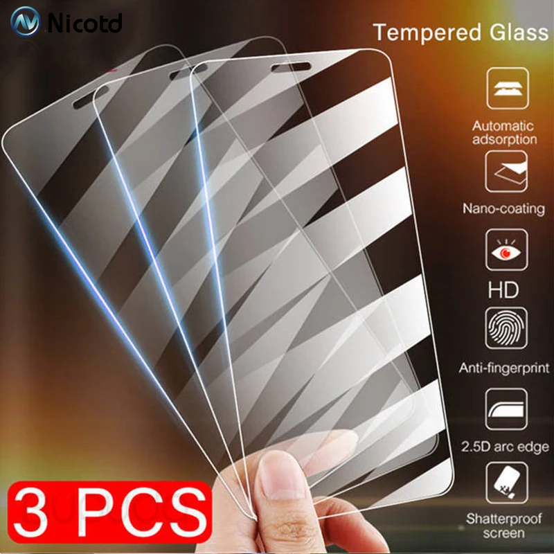 3Pcs Gehärtetem Glas Für iPhone X XS Max XR Glas Für iPhone 7 8 6 6s Plus 5 5S SE Screen Protector