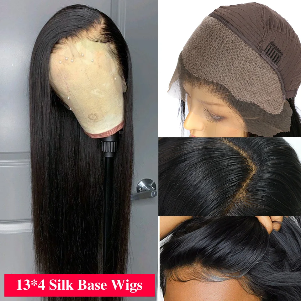 West Kiss волосы шелковая основа кружева спереди парик предварительно сорванный фронтальный 13x4 10-20 дюймов 150% плотность перуанские прямые человеческие волосы парики Remy