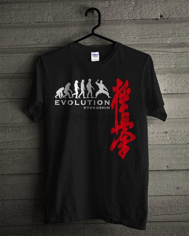 Забавная Эволюция Kyokushin каратэ логотип Япония боевое искусство новый короткий