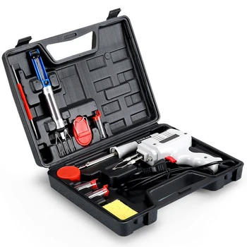 

220V 100W Selling Electrical Soldering Iron Gun Hot Air Heat Gun Hand Welding Tool With Solder Wire Welding Repair Tools Kit EU